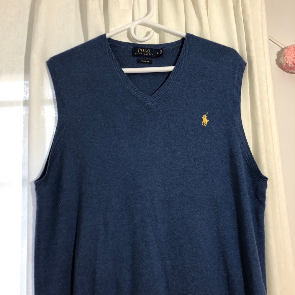 Polo by Ralph Lauren Blue Sweater Vest - Picture 4 of 8